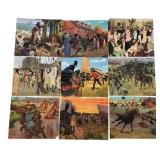 Set of 9 Vintage Historical Map Cards