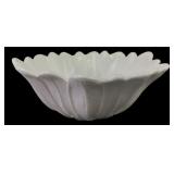 Pressed Milk Glass Sunflower Pattern Bowl