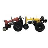 Folk Art Sewing Machine Toy Tractors, 11"H