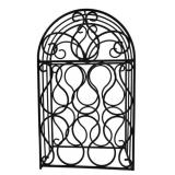 Black Metal Scrollwork Arched Wine Rack
