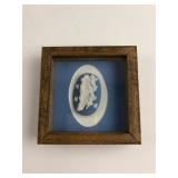 S. Rzanski Framed Jasperware Cherub Plaque 2000