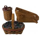 Longaberger Handwoven Baskets Set of 3