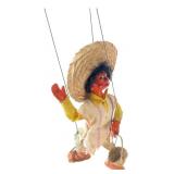 Vintage Mexican Marionette Puppet 12"