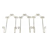 Set of 4 Brass Tone Wire Display Stands