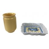Springmaid Ceramic Tumbler and Soap Dish Set