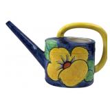 Italian Hand-Painted Ceramic Floral Watering Can