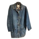 Boundary Waters Plaid Lined Denim Jacket Size M