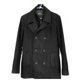 Kenneth Cole Reaction Black Pea Coat Sz S