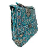 Vera Bradley Quilted Teal Paisley Handbag