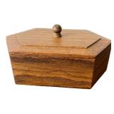 Hexagonal Wooden Trinket Box