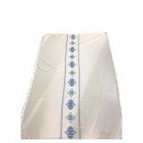 Blue & White Embroidered Tablecloth 58x86