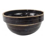 USA Brown Glazed Stoneware Mixing Bowl 9 in