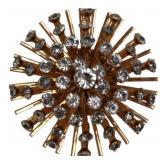 MCM Coro Atomic Starburst Rhinestone Brooch