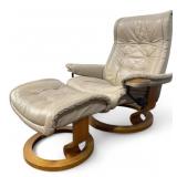 Ekornes Stressless Leather Chair & Ottoman