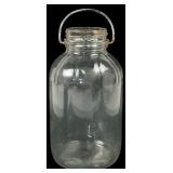Owens-Illinois Duraglas Clear Glass Jar with Bail