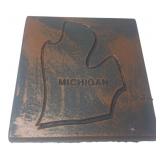 Cast Concrete Michigan State Plaque