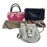 Michael Rome Croco Clutch & 4 Handbags