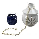 Hanging Ceramic Cutout Tea Light Lanterns