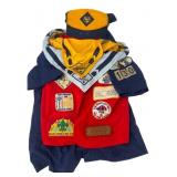 BSA Cub Scout Uniform Lot Shirt Vest Hat 1980s