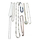 8 Assorted Fashion Necklaces & Eyeglass Chains