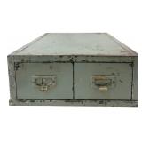 Metal 2-Drawer Card File Cabinet