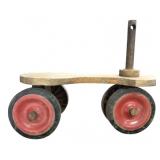 Primitive Wooden Ride-On Toy Cart 17x13