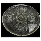 21-Inch Clear Pressed Glass Serving Platter