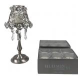 Hudson 43 Candles & Beaded Metal Candle Holder