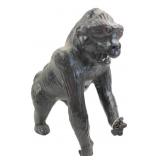 Leather-Wrapped Gorilla Figure with Red Eyes