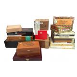 Mixed Lot of Empty Wooden Cigar Boxes