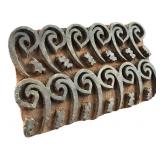 Indian Carved Wood Textile Printing Block