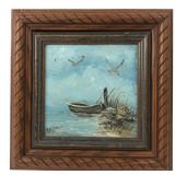 R.A. Mersino Framed Seascape Painting 8x8