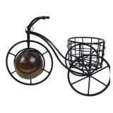 Decorative Metal Wire Tricycle Planter Holder