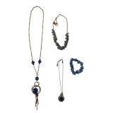 Assorted Blue Costume Jewelry Lot