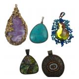Lia Sophia & Assorted Costume Jewelry Pendants