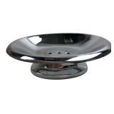 Heavy Stainless Pedestal Soap Dish 6x4x2"H