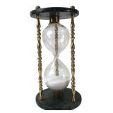 Green Marble & Brass Hourglass
