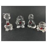 T.S.C. Glass Animal Figurines