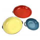 EMO Yugoslavia Enamelware Pans Set of 3
