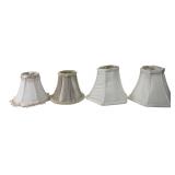 Four Assorted Fabric Clip-On Lampshades