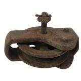 Vintage Cast Iron Snatch Block Pulley