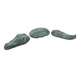 3-Piece Cast Alligator Garden Figure