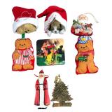 Assorted Christmas Ornaments & Coasters Lot