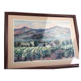 Marshall Signed Vineyard Landscape Print