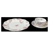 Haviland Limoges Porcelain Teacup Saucer & Plate