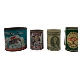 Vintage Advertising Tins & Coin Banks Lot of 4