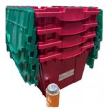 KeepBox Red & Green Plastic Storage Bins Set of 4