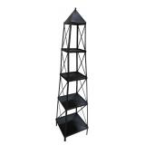 Black Metal Tiered Tower Display Shelf