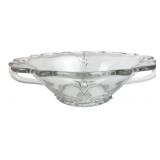 Heisey Plantation Clear Glass Handled Dish
