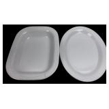 Corning White Serving Platters L-15 & H-16